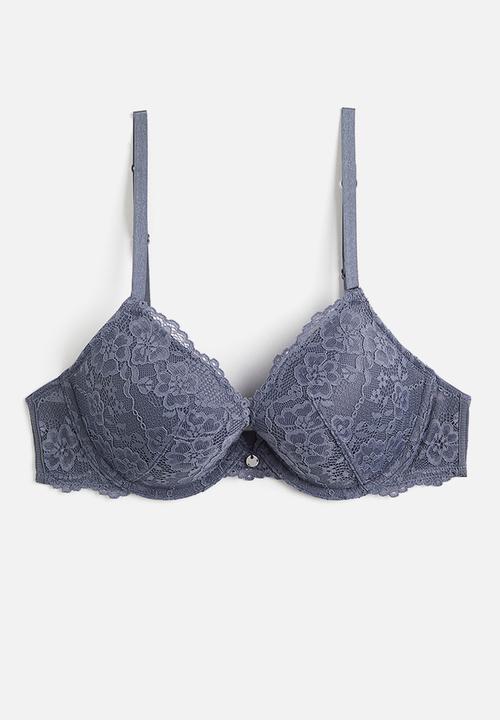 H&M - Lace push-up bra - blue