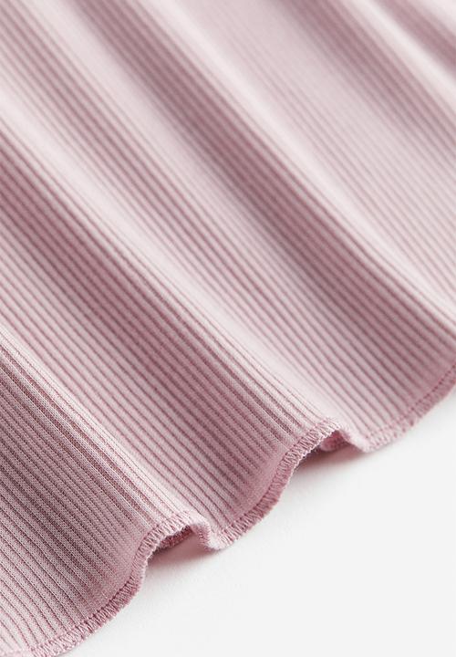 H&M - Sheer ribbed top - pink