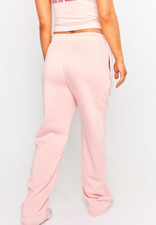PrettyLittleThing - Pink Basic Wide Leg Joggers - Pink