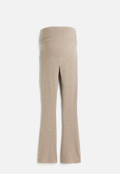 H&M - Mama before & after ribbed trousers - beige