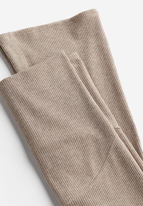 H&M - Mama before & after ribbed trousers - beige