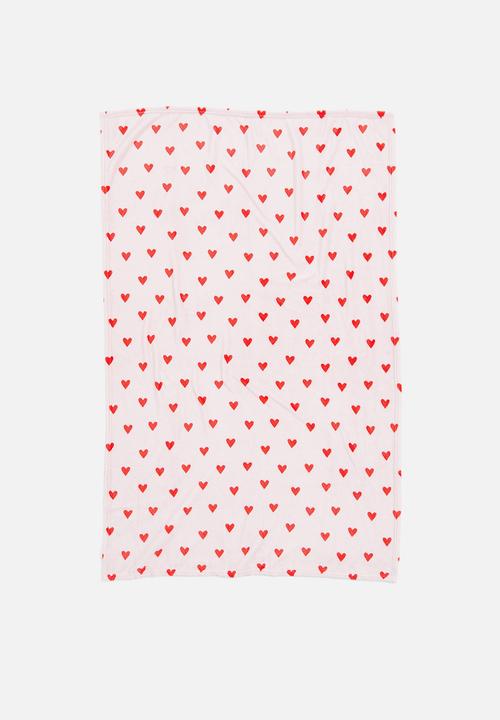 H&M - Patterned fleece blanket - pink