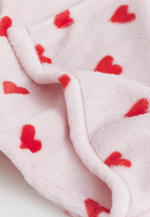 H&M - Patterned fleece blanket - pink