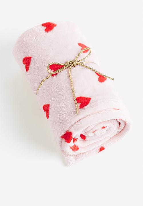 H&M - Patterned fleece blanket - pink