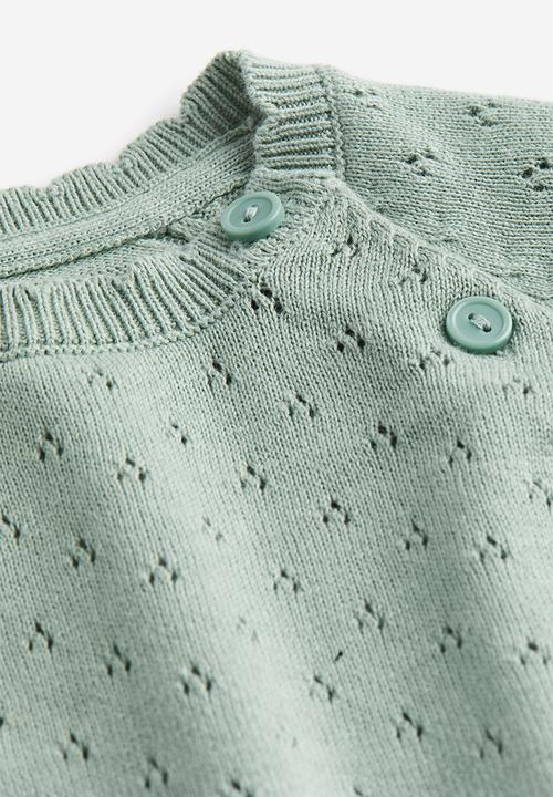 H&M - 2-Piece pointelle-knit set - dusty green