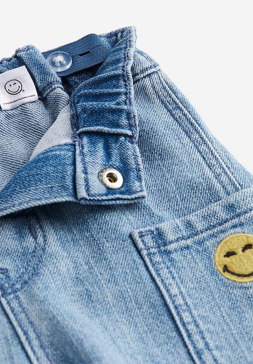 H&M - Relaxed fit appliquéd jeans - Light denim blue SmileyWorld®