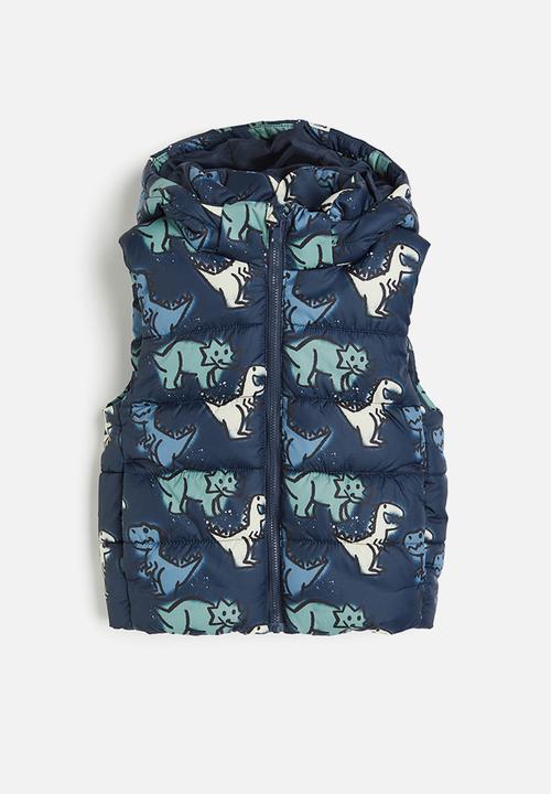 H&M - Hooded puffer gilet - blue