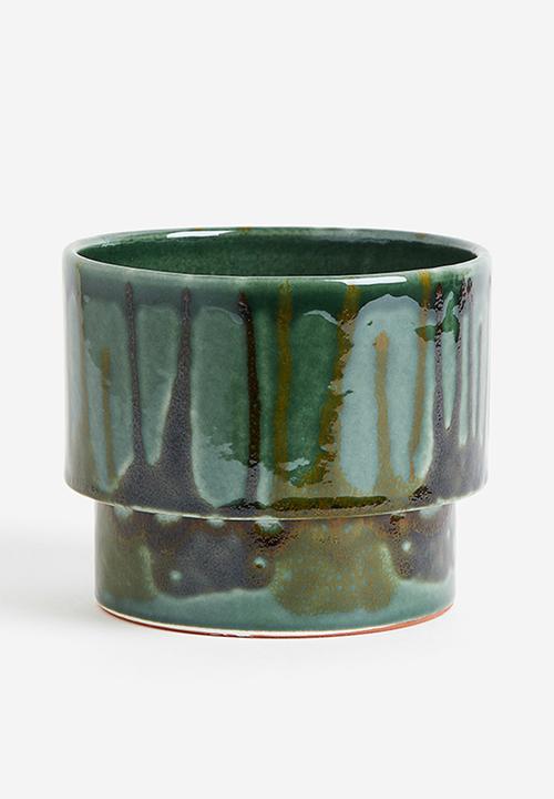 H&M - Terracotta plant pot - green