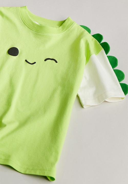 H&M - Oversized printed t-shirt - green,multi