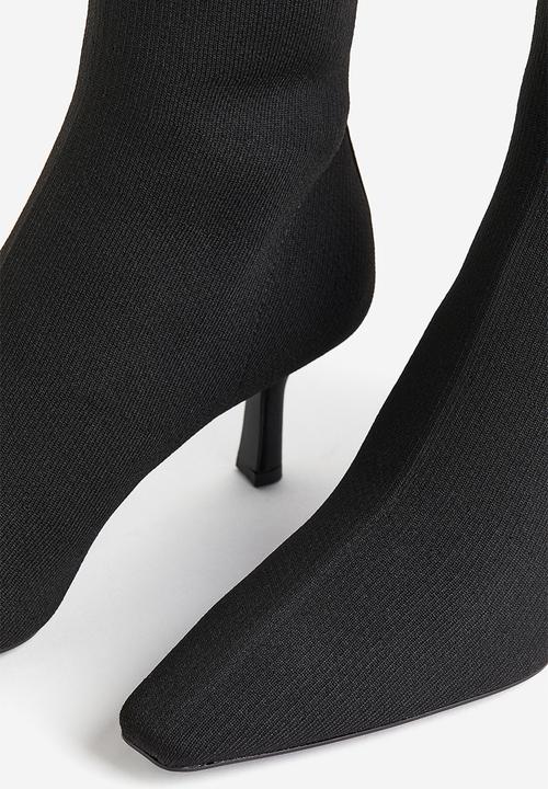 H&M - Heeled sock boots - black