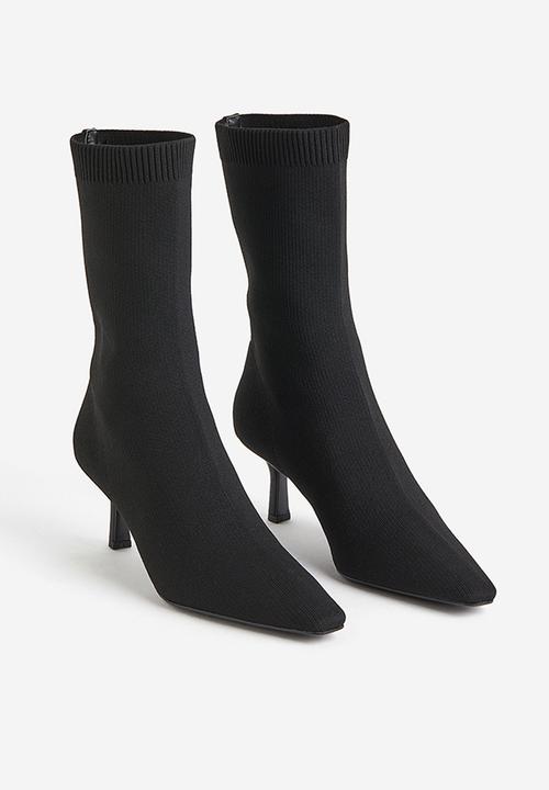 H&M - Heeled sock boots - black