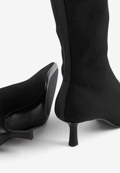 H&M - Heeled sock boots - black