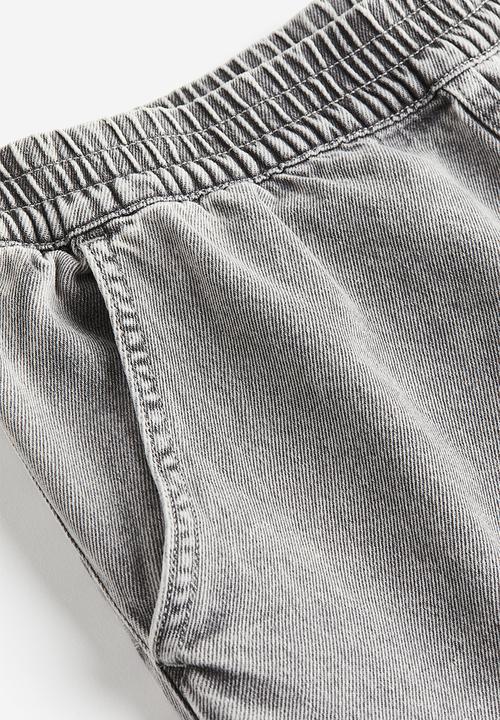 H&M - Wide denim joggers - grey