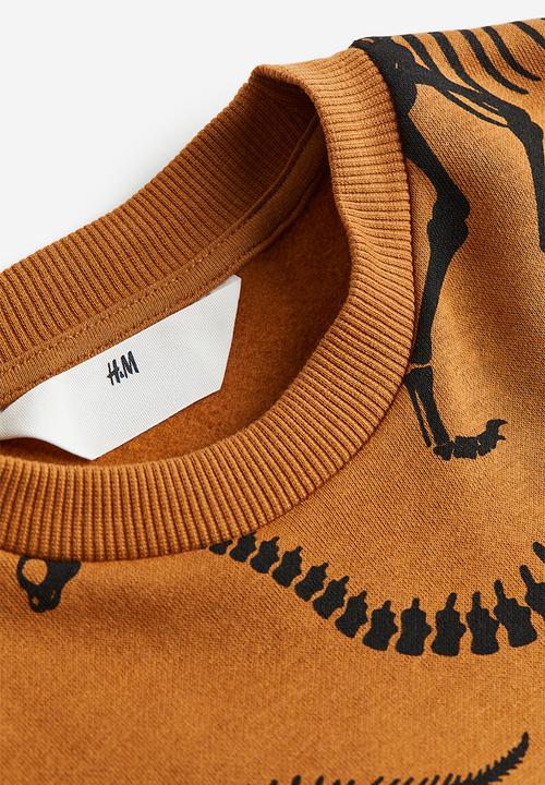 H&M - Sweatshirt - Brown Dinosaurs