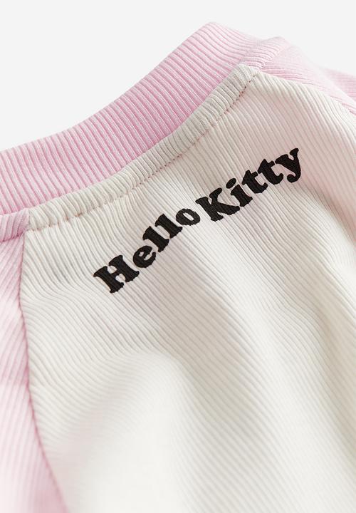 H&M - Ribbed jersey top - light pink hello kitty