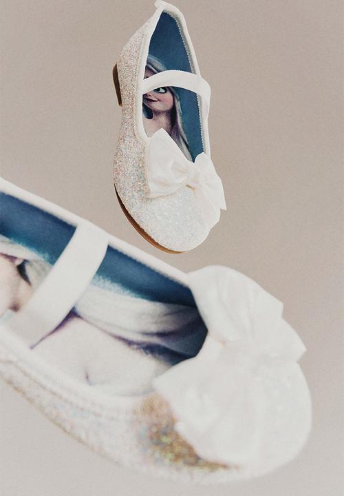 H&M - Glittery ballet pumps - white