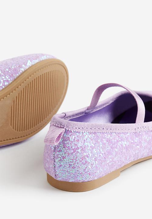 H&M - Glittery ballet pumps - Light purple Wish