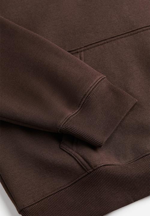 H&M - Loose fit printed hoodie - brown