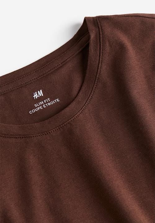 H&M - Slim fit T-shirt - brown