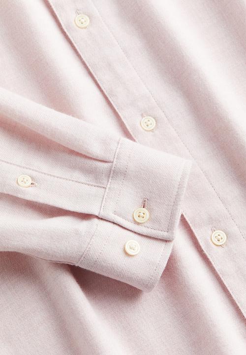 H&M - Regular fit flannel shirt - light pink