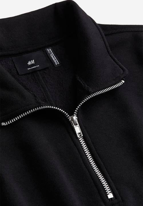 H&M - Thermolite® loose fit zip-top sweatshirt - black