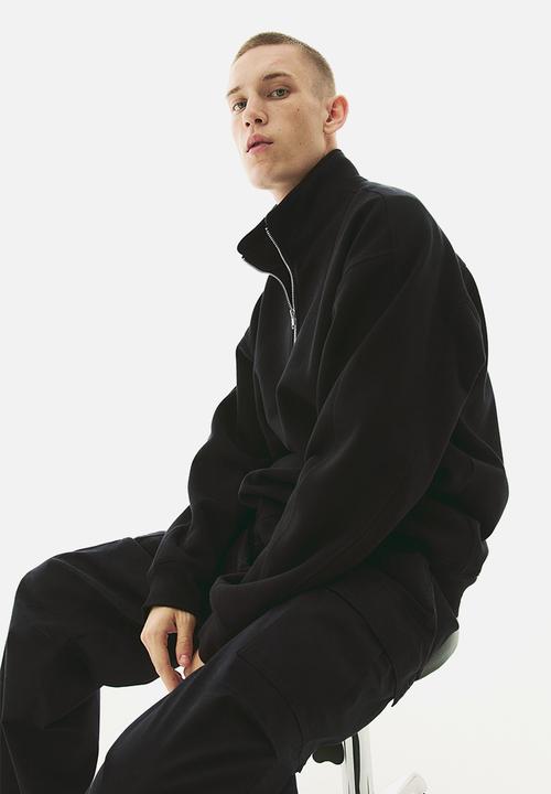 H&M - Thermolite® loose fit zip-top sweatshirt - black