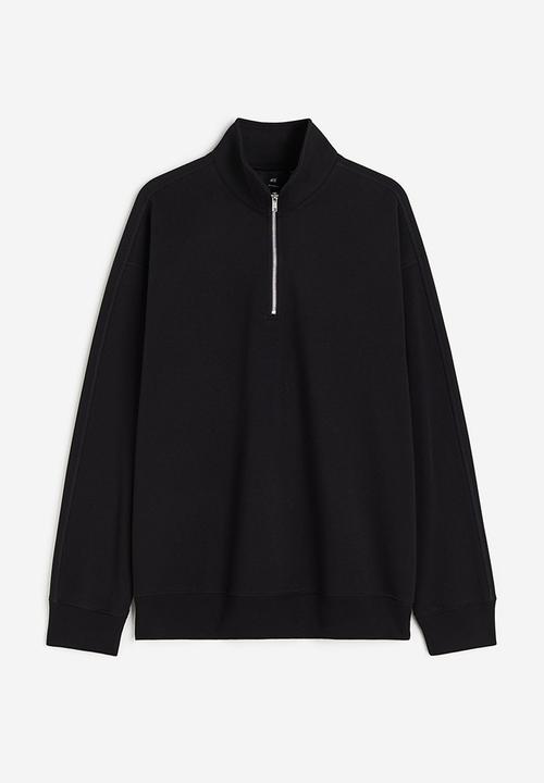 H&M - Thermolite® loose fit zip-top sweatshirt - black