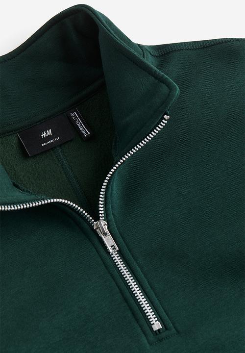 H&M - Thermolite® loose fit zip-top sweatshirt - green