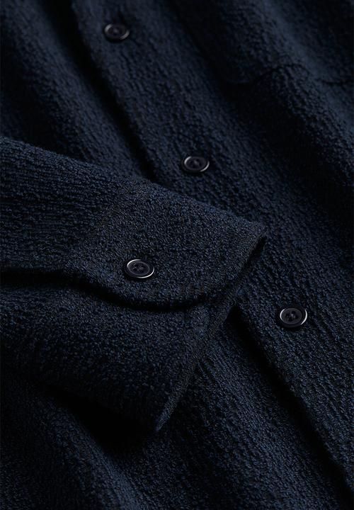 H&M - Regular fit bouclé jersey shirt - blue
