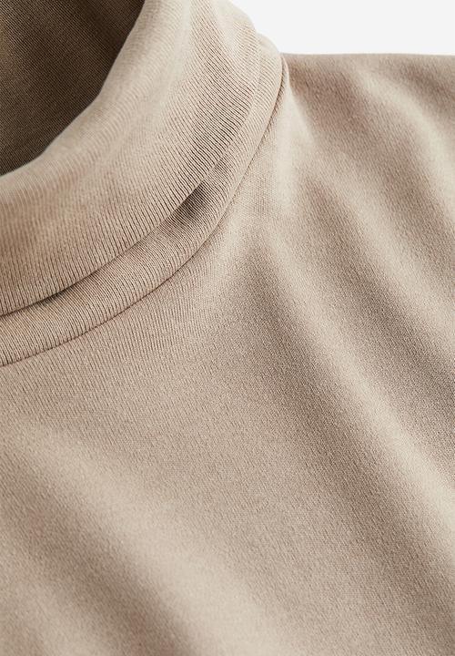 H&M - Regular fit polo-neck top - beige