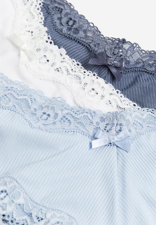 H&M - 3-pack hipster briefs - pigeon blue/light blue/white