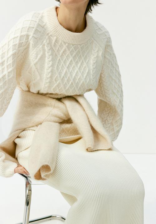 H&M - Cable-knit jumper - beige
