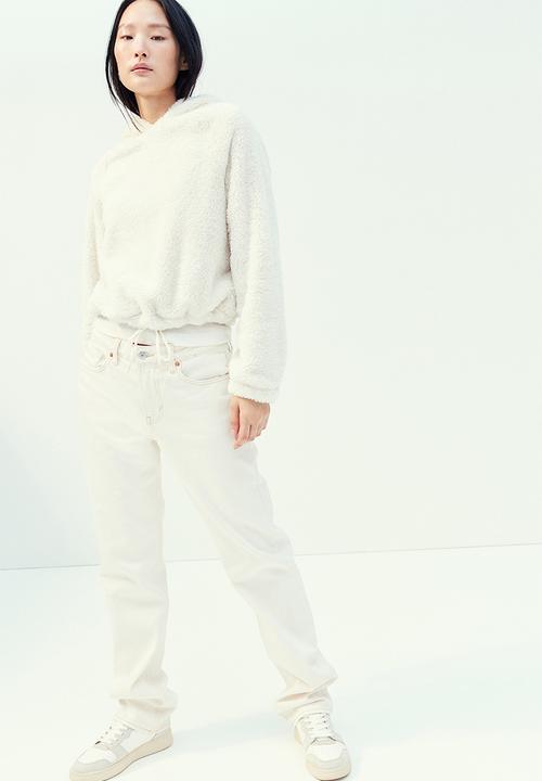 H&M - Pile hoodie - cream