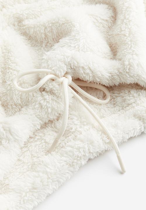 H&M - Pile hoodie - cream