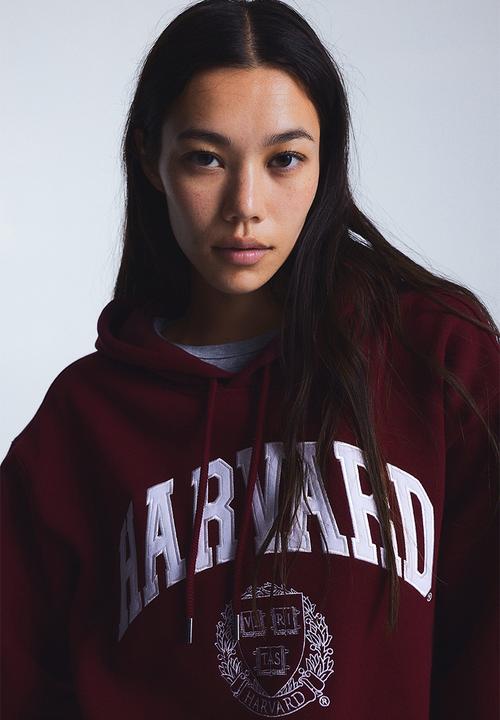 H&M - Motif-front hoodie - red