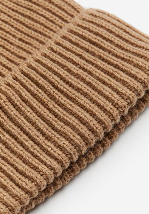 H&M - Rib-knit hat - dark beige