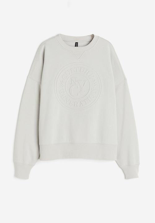 H&M - Oversized motif-detail sweatshirt - grey