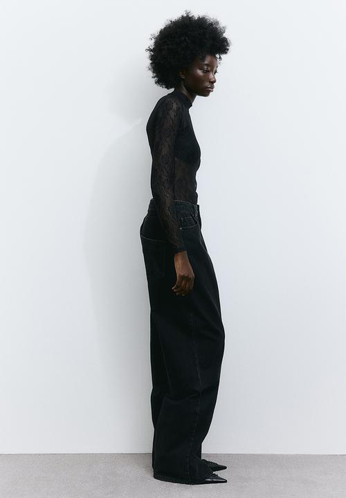 H&M - Turtleneck thong body - black
