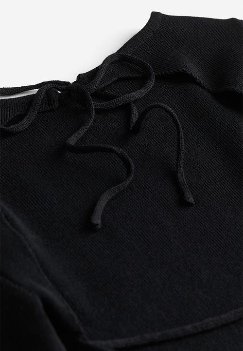 H&M - Open-backed knitted top - black