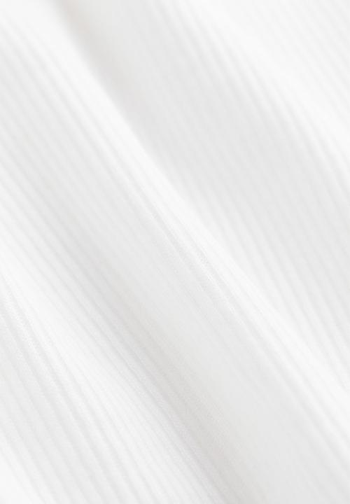 H&M - Sheer ribbed top - white