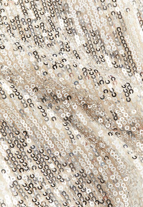 H&M - Sequined top - light beige 
