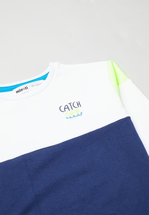MINOTI - Fleece crew and short set - navy