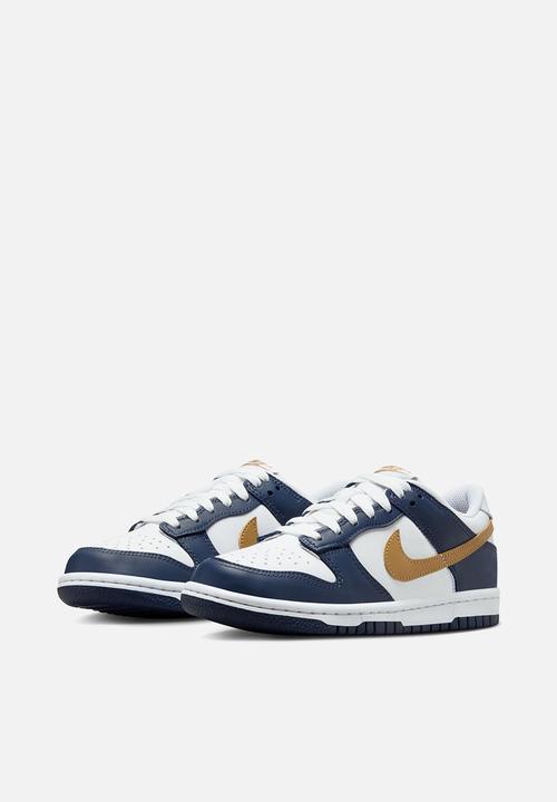 Nike - Nike Dunk Low Gs - White/Wheat-Midnight Navy