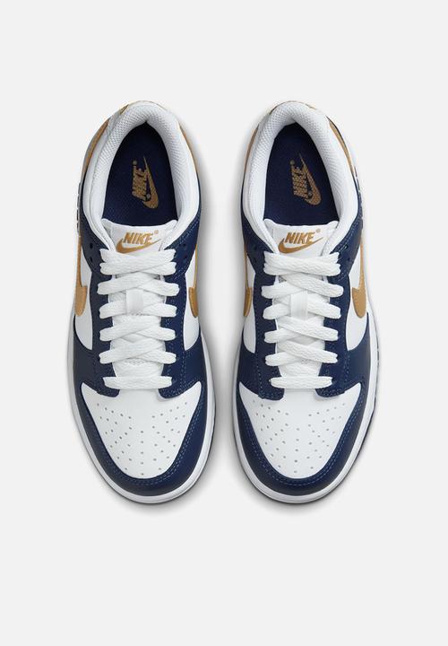 Nike - Nike Dunk Low Gs - White/Wheat-Midnight Navy