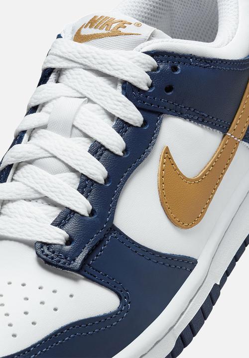 Nike - Nike Dunk Low Gs - White/Wheat-Midnight Navy