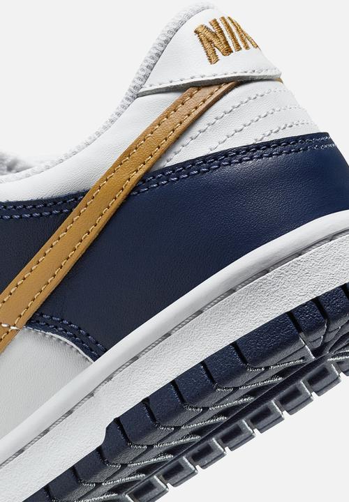 Nike - Nike Dunk Low Gs - White/Wheat-Midnight Navy