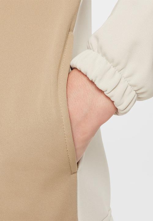 Nike - K nsw tracksuit poly fz hbr - light bone/khaki/white