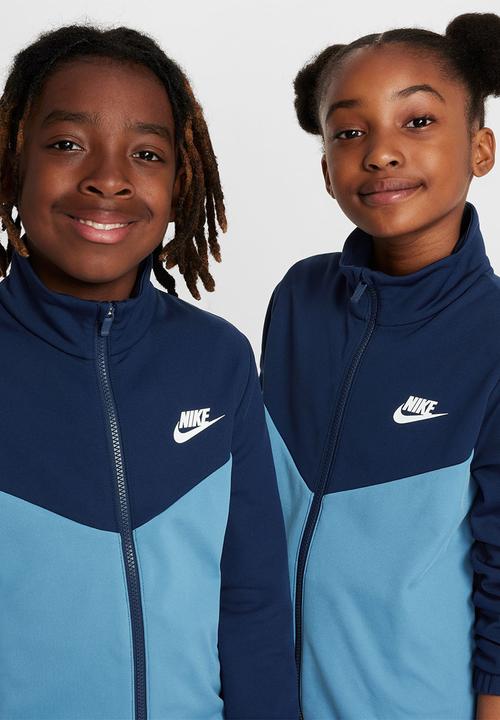 Nike - K Nsw Tracksuit Poly Fz Hbr - Aegean Storm/Midnight Navy/White