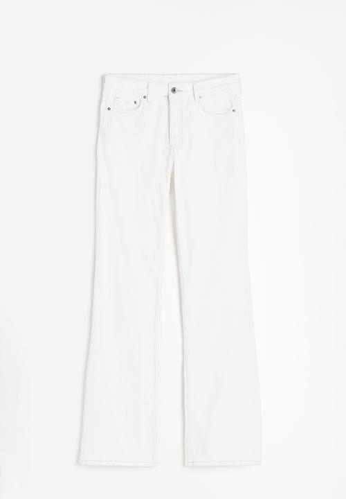 H&M - Bootcut high jeans - white