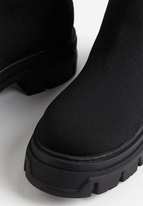 H&M - Chunky sock boots - black